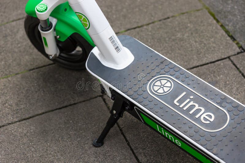 Lime Escooter in Cologne Germany Editorial Image Image of sign