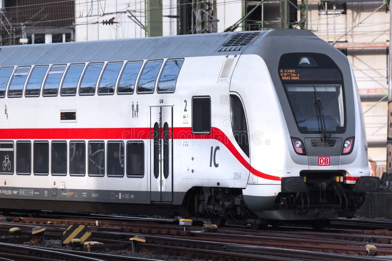 Modern german IC Train near cologne germany royalty free stock photo Modern german IC Train near cologne germany royalty free stock photo