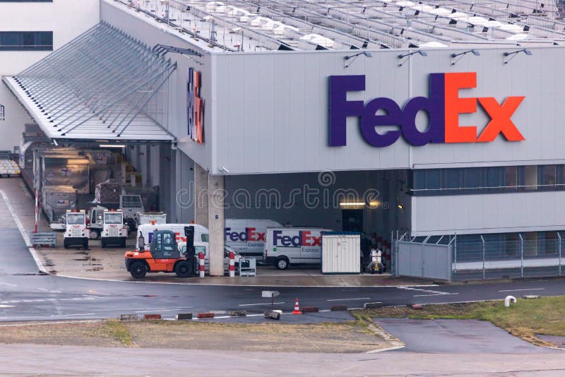 Fed Ex Cargo Airplane at Cologne Bonn Airport Germany Editorial ...