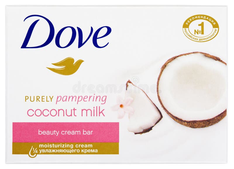 Colombe choyant purement le lait de noix de coco - savon de barre crème de beauté d'isolement sur le blanc photographie stock libre de droits Colombe choyant purement le lait de noix de coco - savon de barre crème de beauté d'isolement sur le blanc photographie stock libre de droits