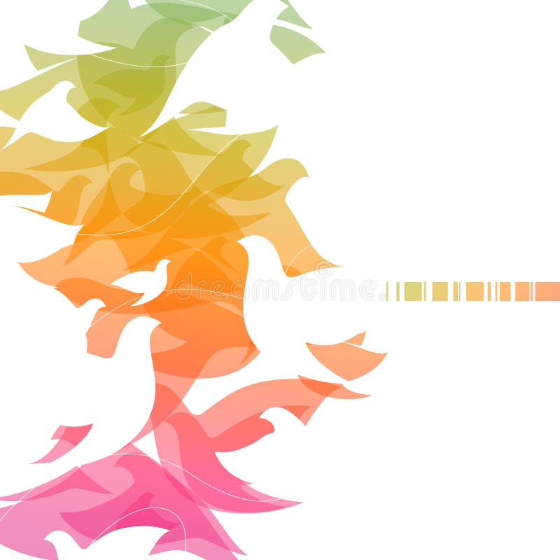 Colombe. Disegno astratto. royalty illustrazione gratis Colombe. Disegno astratto. royalty illustrazione gratis