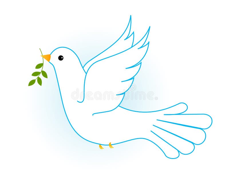 Colombe/pigeon de blanc illustration de vecteur Colombe/pigeon de blanc illustration de vecteur