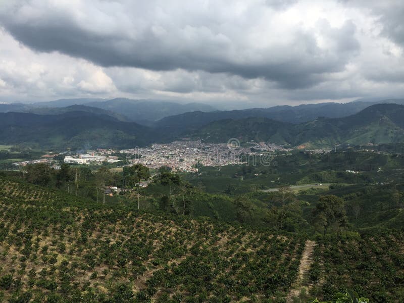 Colombia Coffee Valley Green Stock Image Image of colombia, village