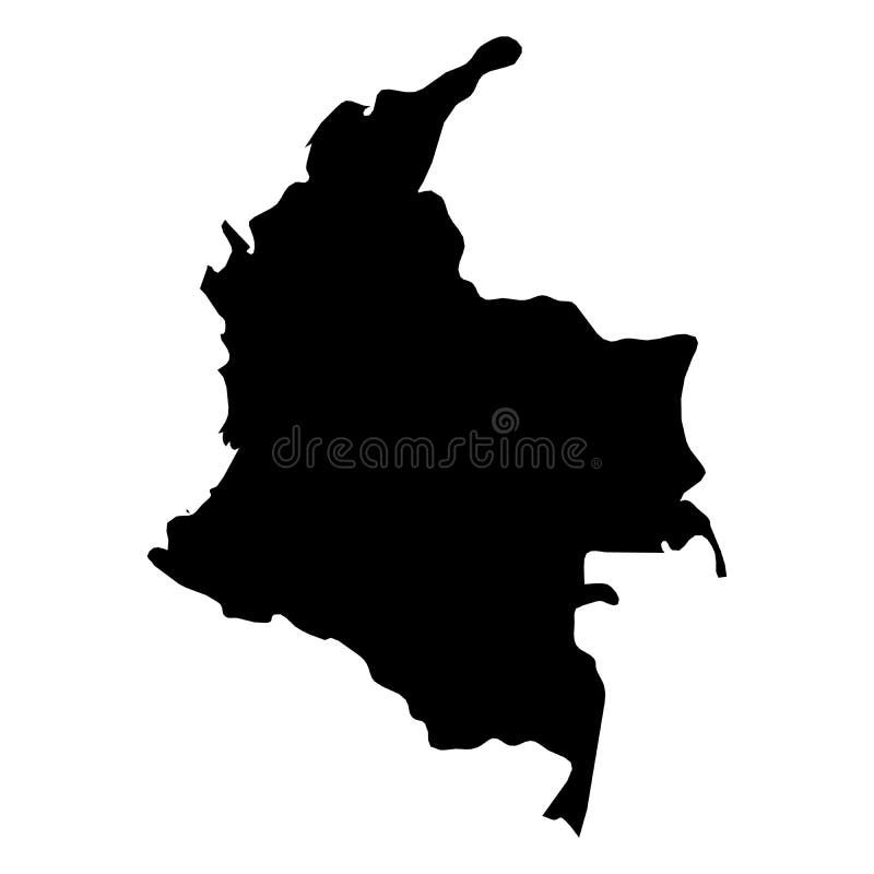 Mapa De Colombia Ejemplo Detallado Del Vector Stock De Ilustración