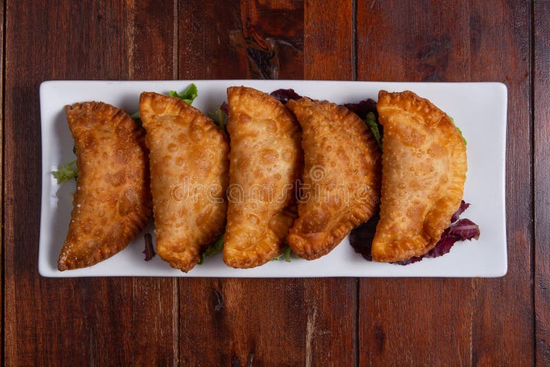 Colombian Empanadas Meat Pies Stock Photo Image of sauce, three