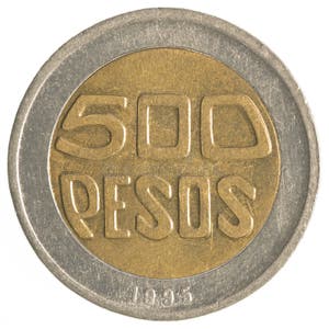 50 Colombian Pesos Coin Stock Image Image Of Exchange 37552755