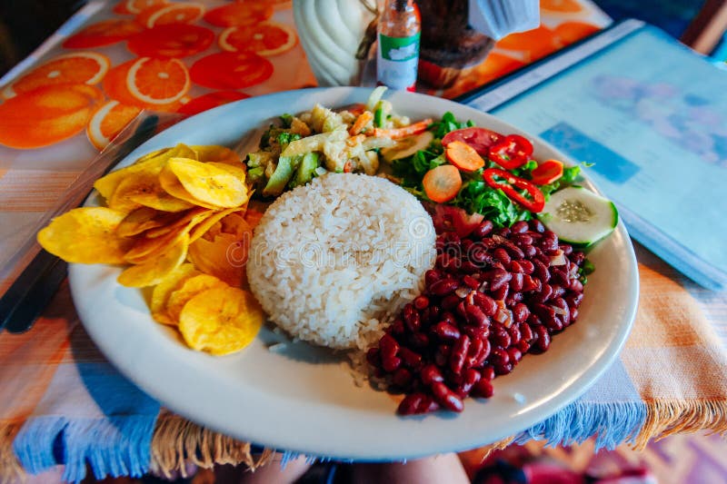 Colombian Style Beans and Rice Meal, Colombia Stock Photo - Image of ...