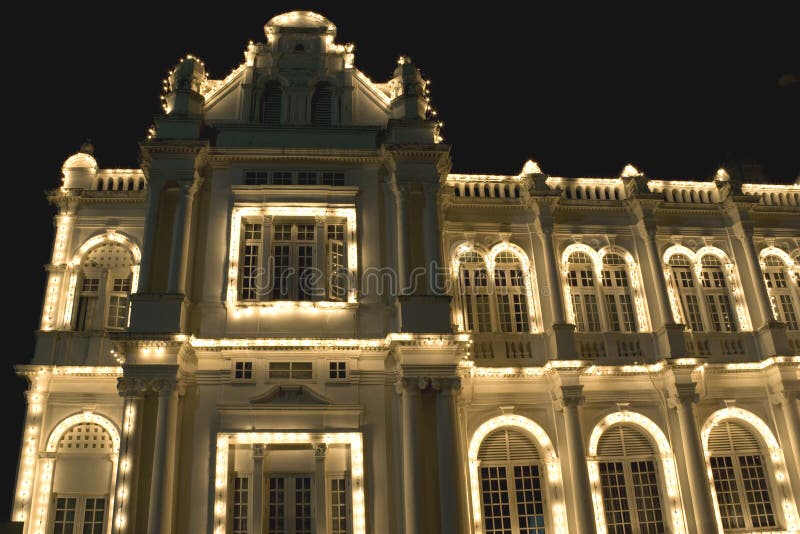 Colonial Building at Night