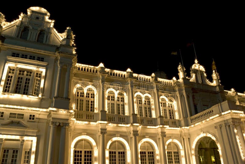 Colonial Building at Night