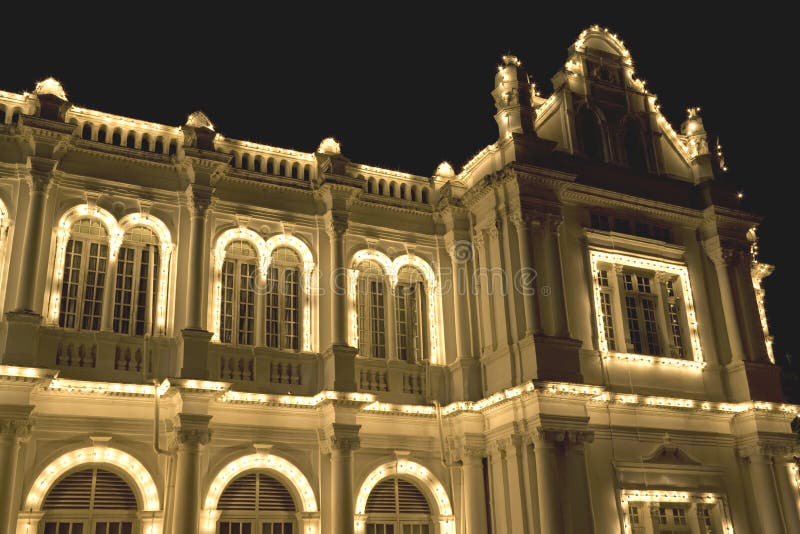 Colonial Building at Night