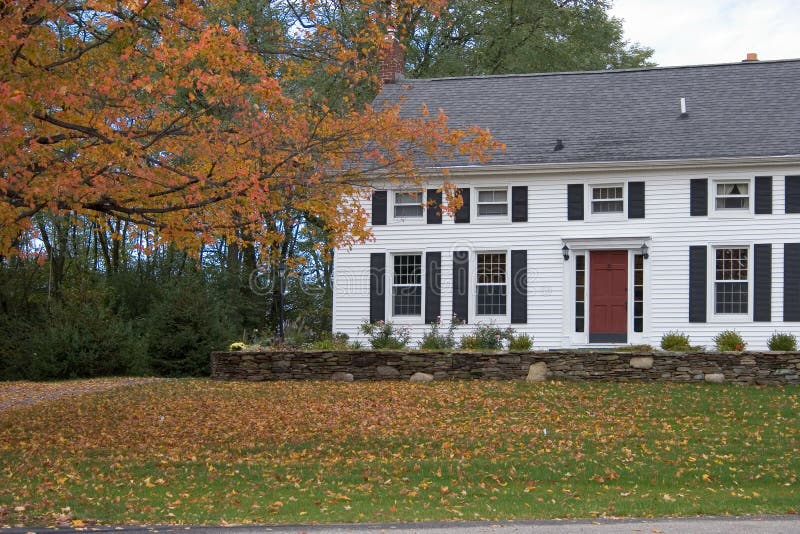 Colonial Home in Autumn