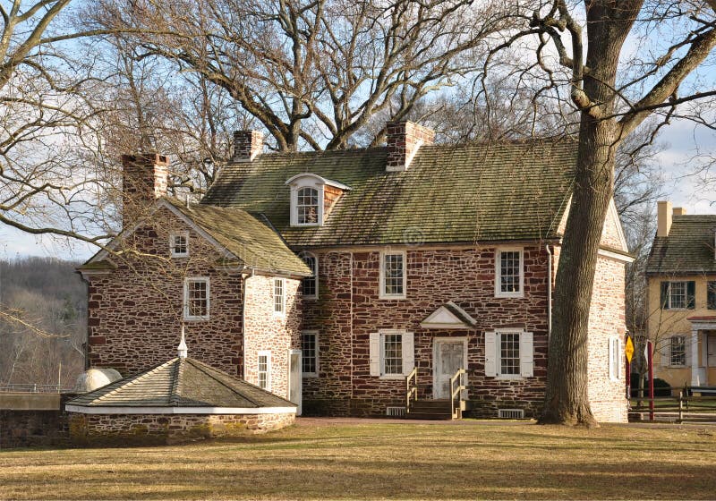 Colonial Home Washington Crossing State Park, PA Stock Photo Image