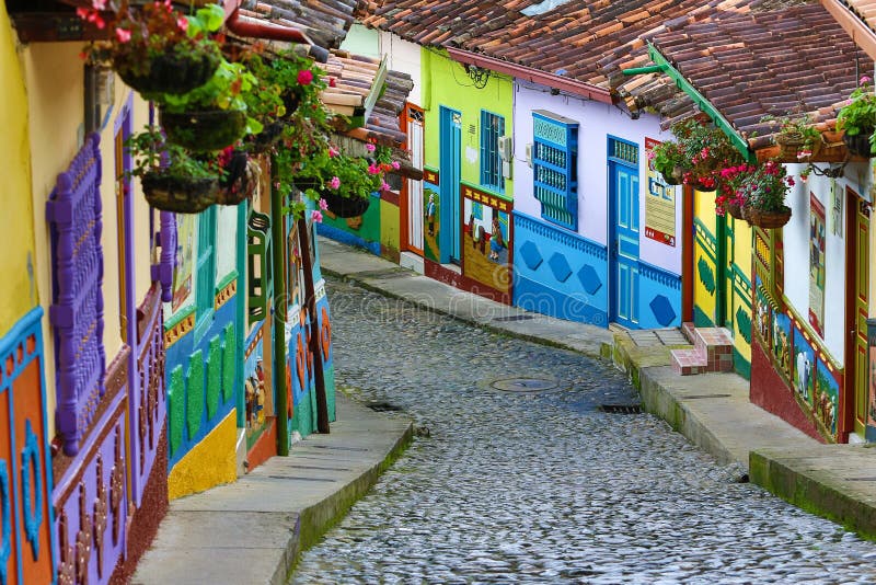 Colonial street in Guatape