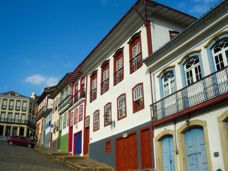 Colonial town of Ouro Preto, Minas Gerais, Brazil royalty free stock images