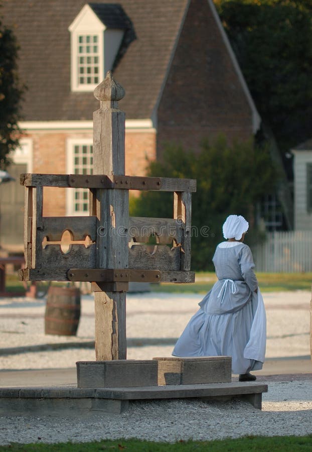 Old Colonial Stocks stock photo. Image of punish, replica 4440492