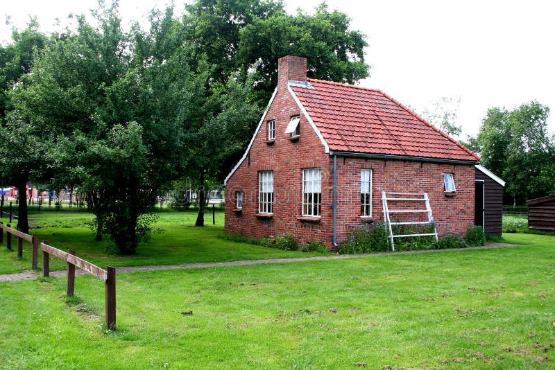 Colonie de tourbe et musuem d'air ouvert dans le village de Barger-Compascuum photo libre de droits Colonie de tourbe et musuem d'air ouvert dans le village de Barger-Compascuum photo libre de droits