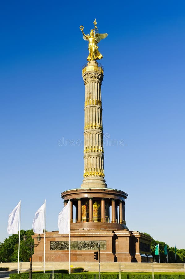 Colonna di vittoria a Berlino, Germania immagini stock Colonna di vittoria a Berlino, Germania immagini stock