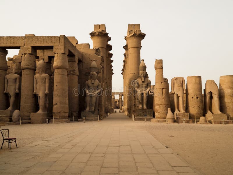 Colonnade of Amenhotep II in Luxor stock image