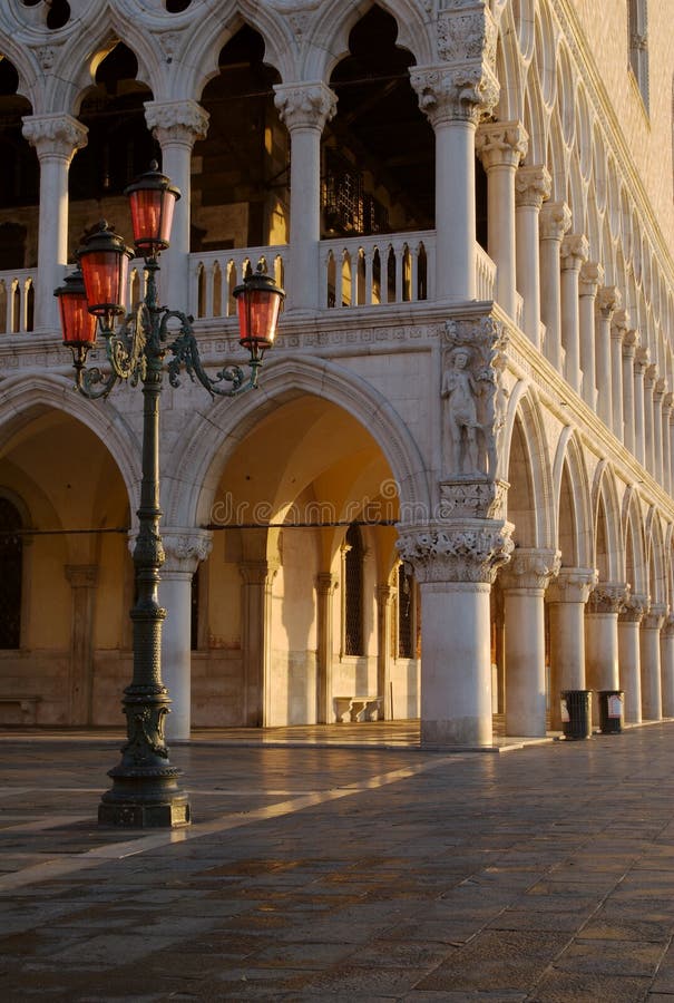 Colonnade and Lamp, Venice, Italy
