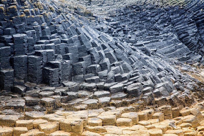 Formation De Roche De Basalte - Staffa - Ecosse Photo stock - Image du