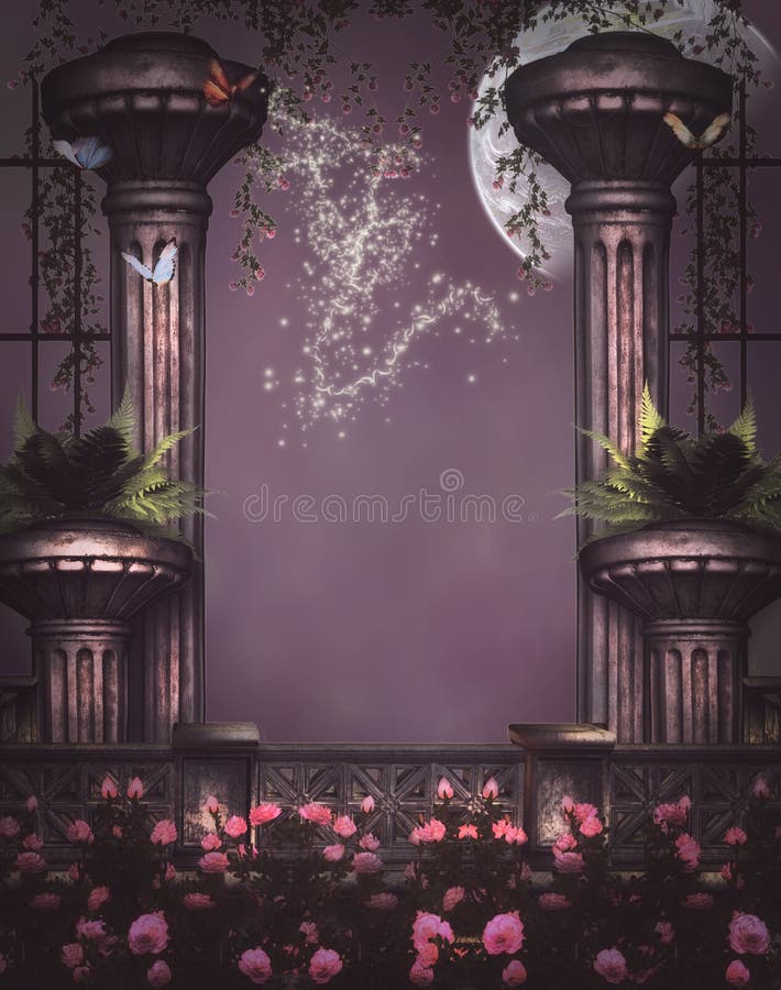 Colonnes et mur d'imagination illustration libre de droits Colonnes et mur d'imagination illustration libre de droits