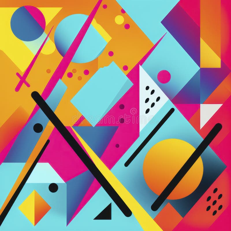 Color abstract background , wave surreal background. line art work