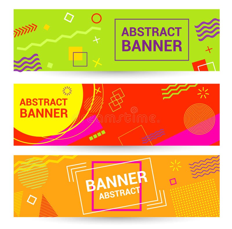 Color Abstract geometric background. promotion web banne stock illustration