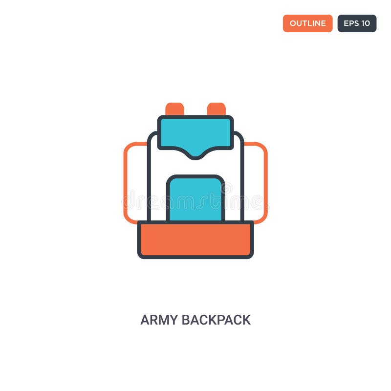 Military Hiking Backpack Outline Vector Stock Illustrations 298