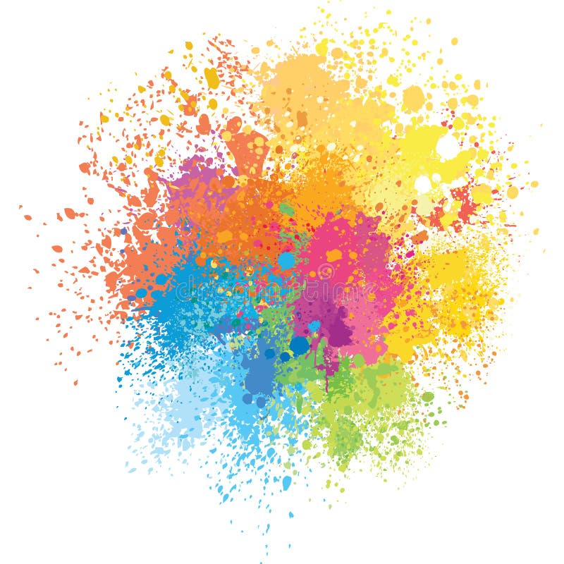 colorful paint splatter