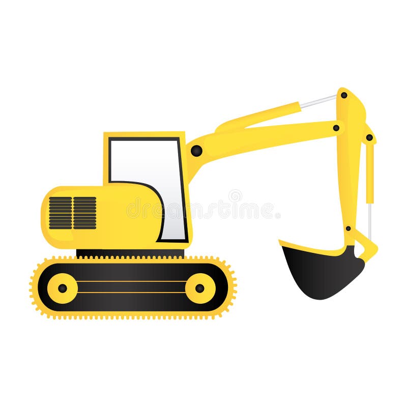 Backhoe design stock vector. Illustration of industrial 24713226