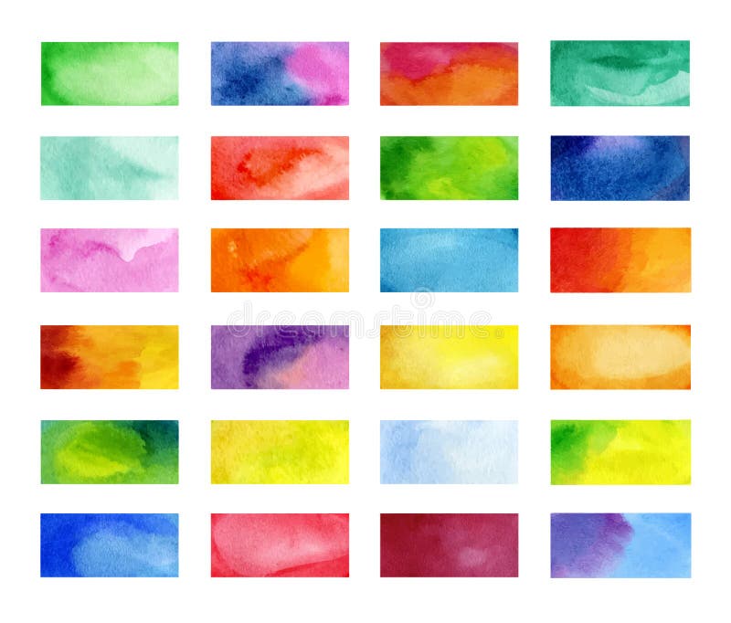 Color banners drawn with japan markers. Stylish elements for design. Vector marker stroke stock illustration