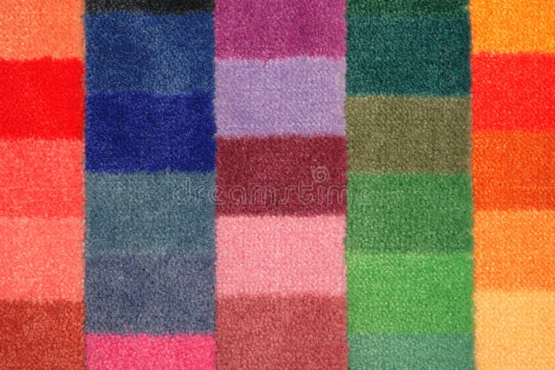 Color board of carpet samples