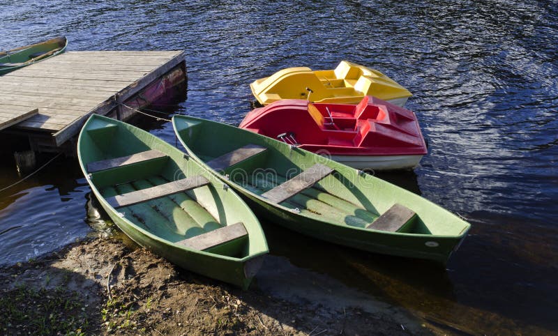 Color boats for fishing and sport activities