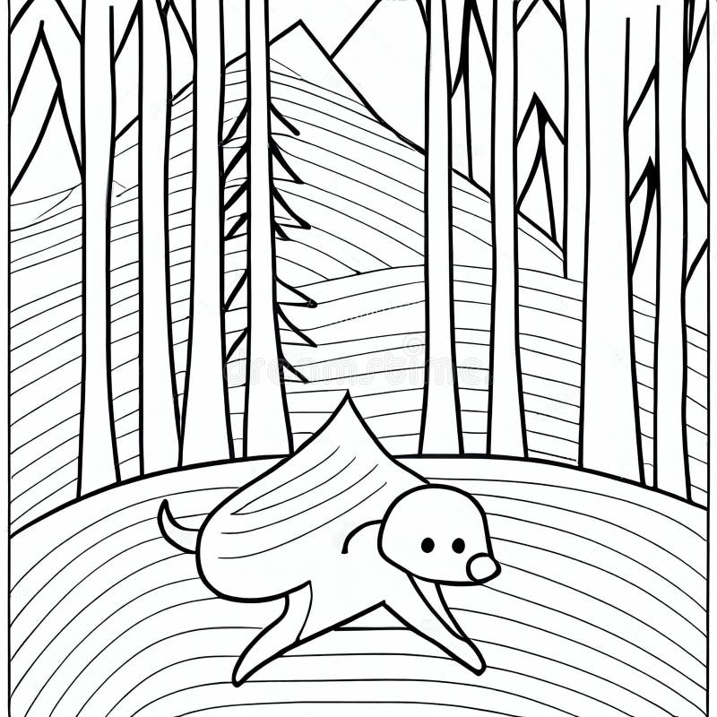 Coloring Doodle and Colorbook, Blank and Color Stock Illustration