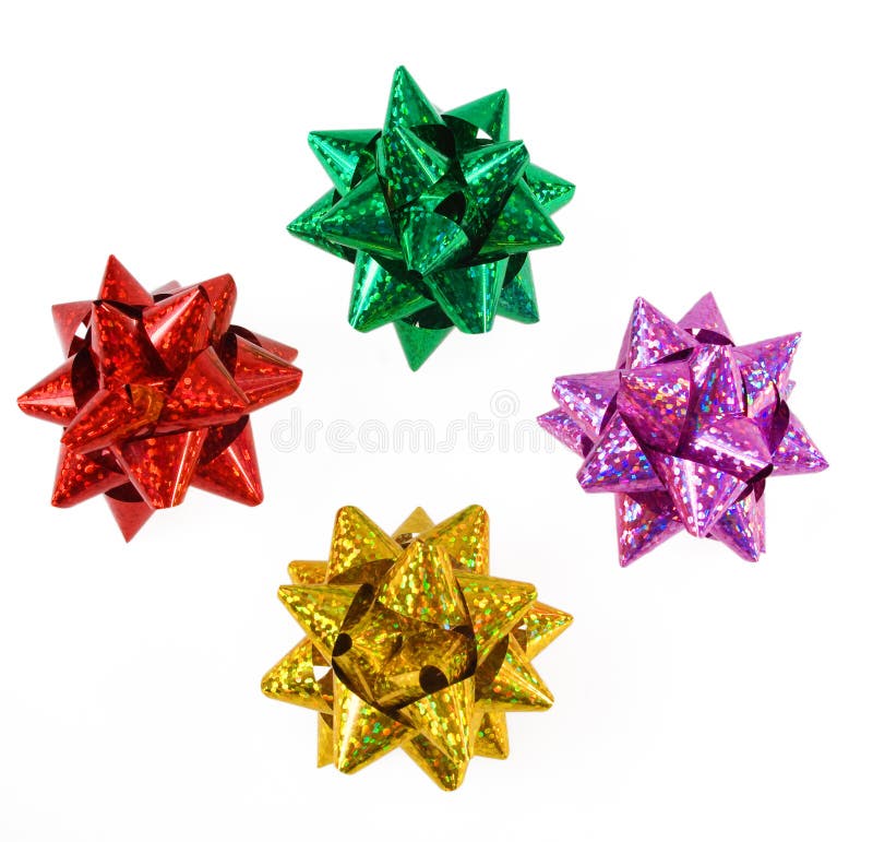 Color bows isolated