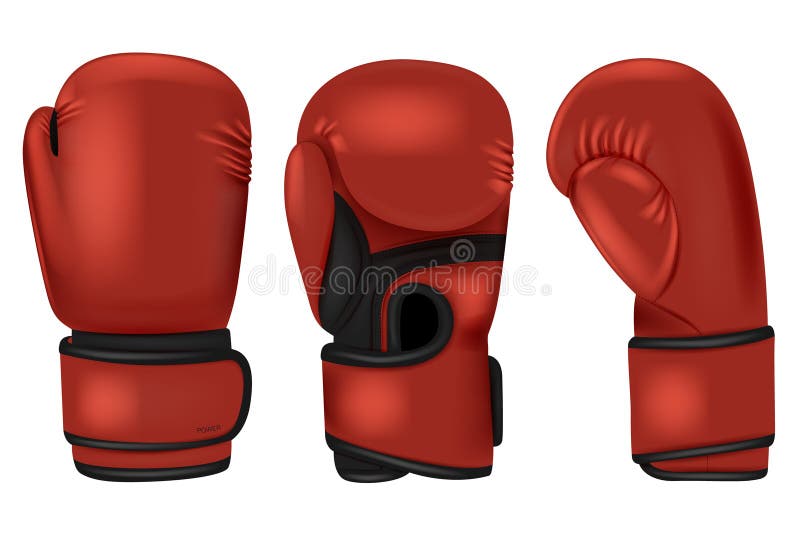 Color Boxing Gloves Realistic Stock Vector Illustration of isolated