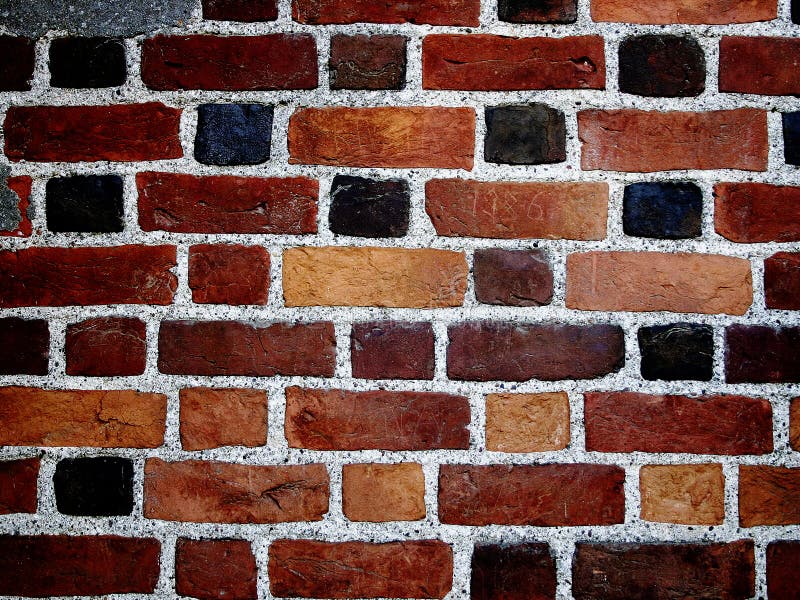 Color bricks wall II stock photo. Image of background, detail 23940