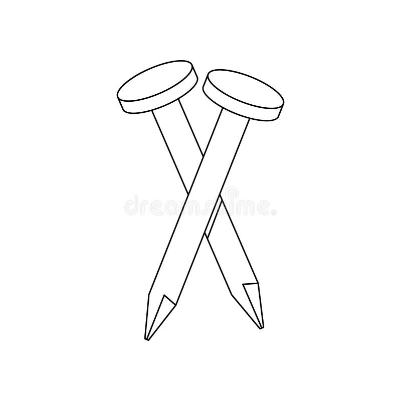 Color Building Nails Icon. Element of Construction Tools for Mobile