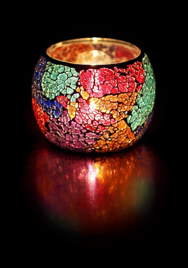 Color candle holder royalty free stock image