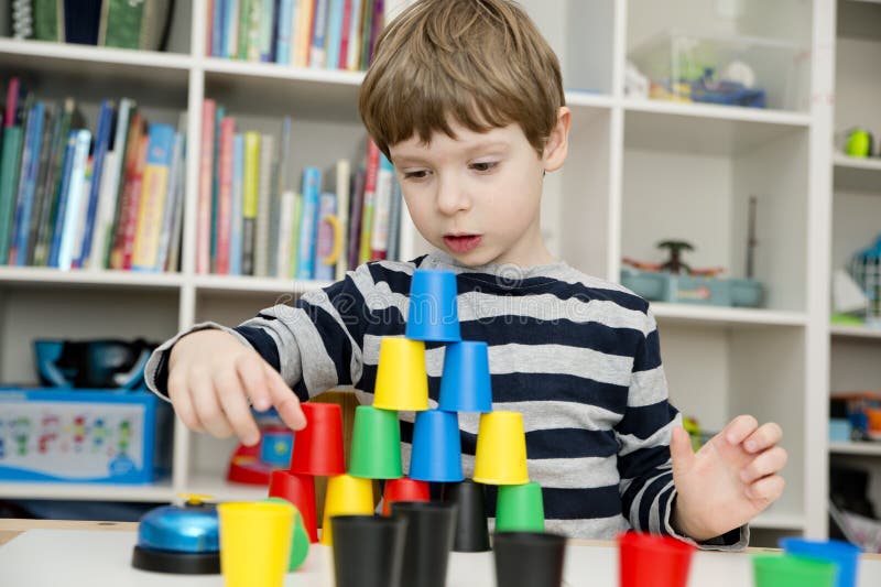 Color Cap Game. Sorting, Counting, Building. Stock Photo - Image of ...