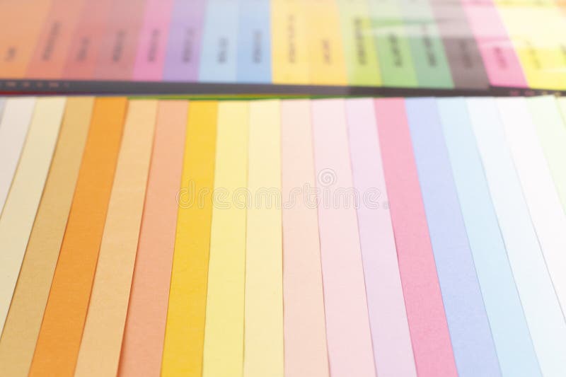 Color Card Palette, Samples for Colour Definition. Guide of Paint