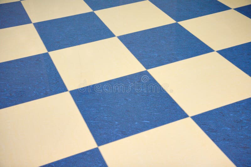 Color checkered marble floor