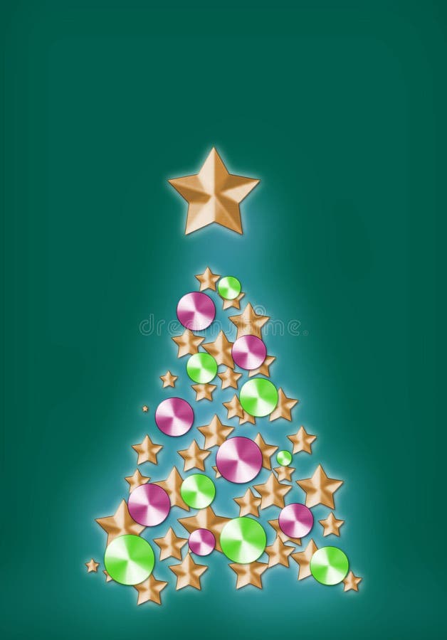 Color christmas tree stock illustration. Illustration of christmas ...