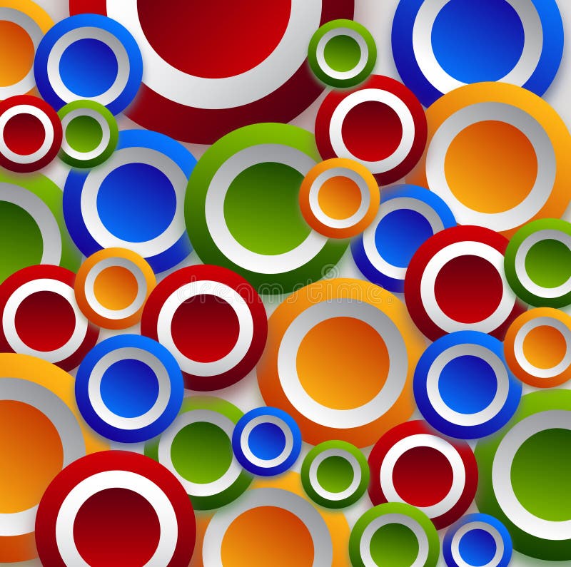 Different beautiful color circles on white background create a wallpaper. Different beautiful color circles on white background create a wallpaper.