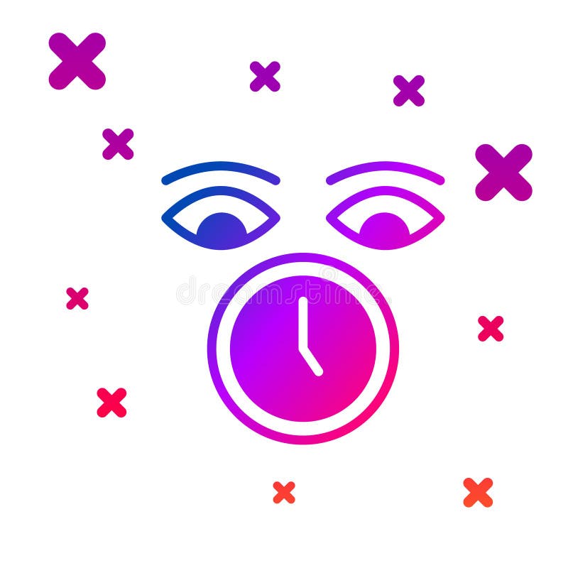 Color Clock icon isolated on white background. Time symbol. Gradient random dynamic shapes. Vector vector illustration