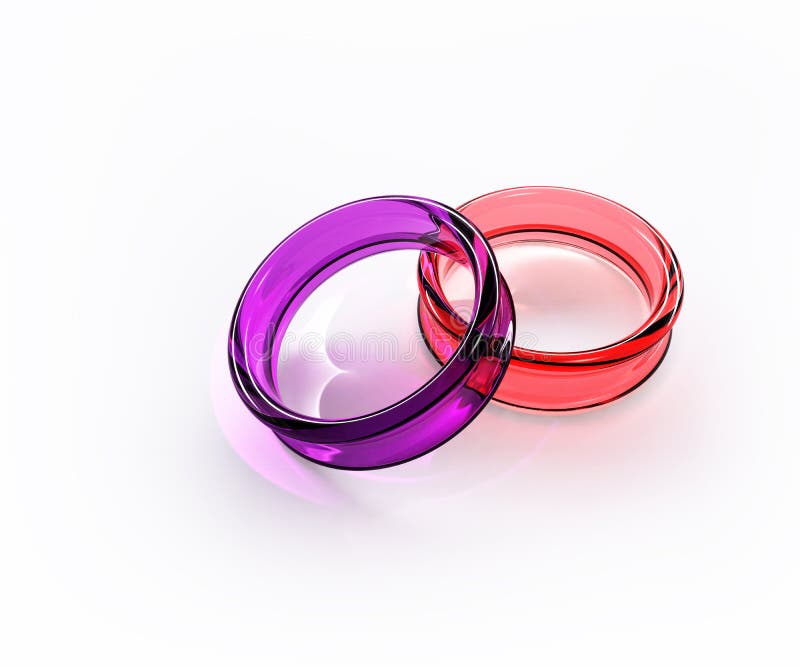 Color Crystal Glass Ring Isolated Stock Illustration Illustration of