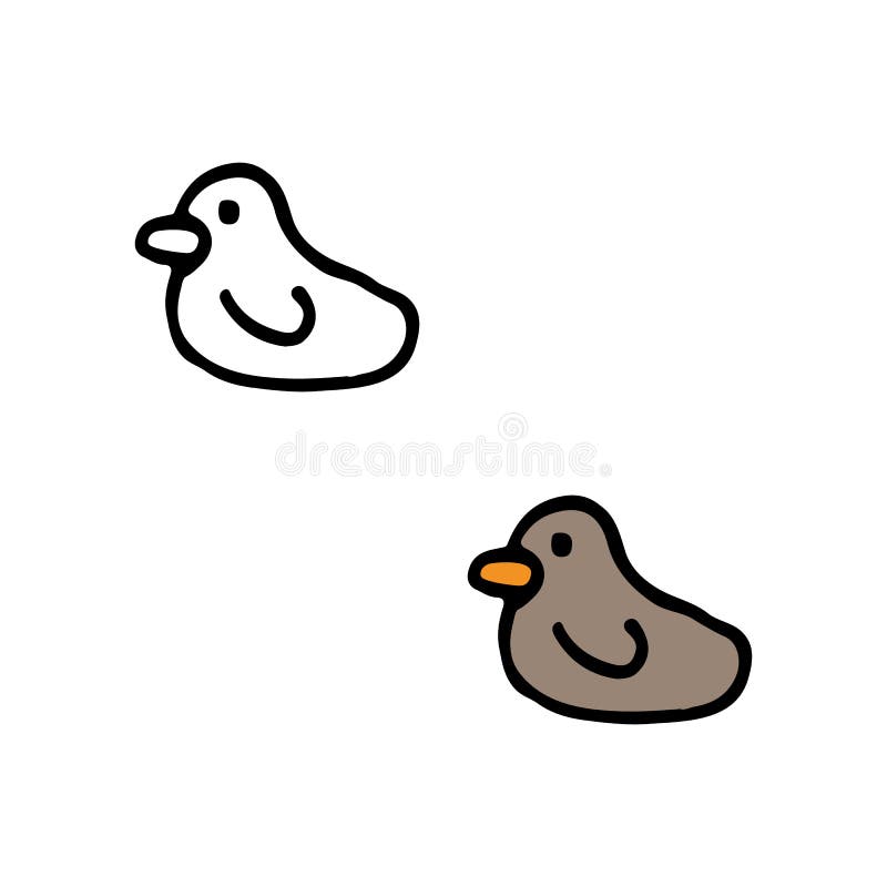 Color De Dibujo De Animales Bonitos De Pato Stock de ilustración -  Ilustración de historieta, garabato: 203411124