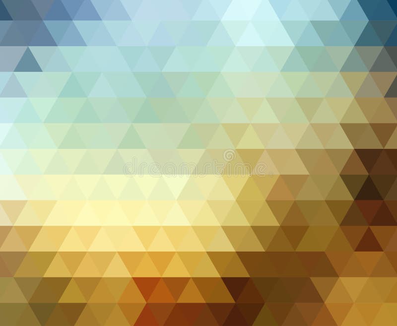 Color del mosaico del pixel del triángulo de Digitaces, oscuro y brillante del marrón azul del amarillo stock de ilustración Color del mosaico del pixel del triángulo de Digitaces, oscuro y brillante del marrón azul del amarillo stock de ilustración