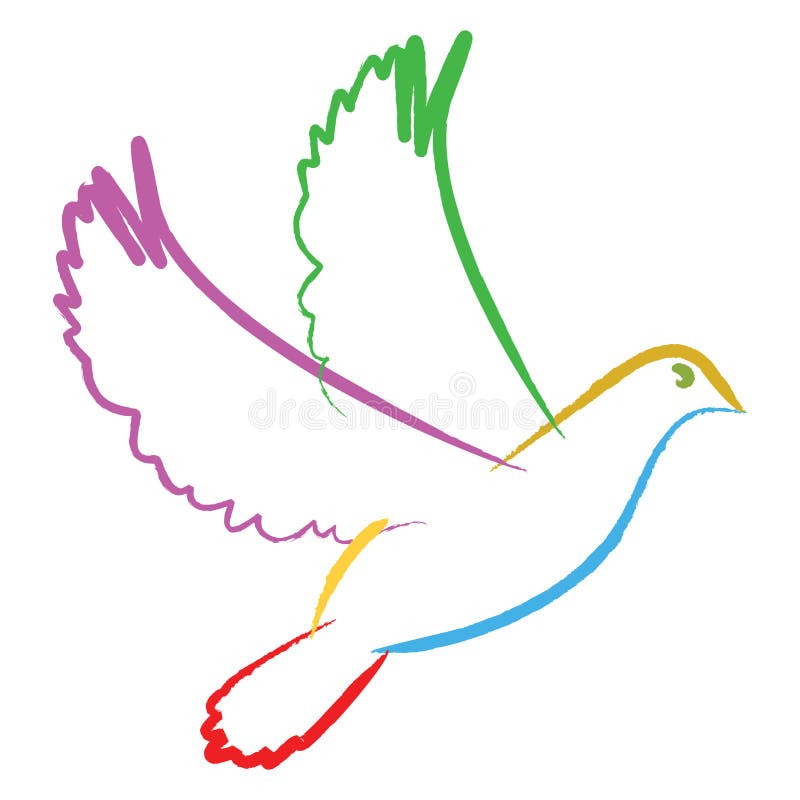 Color dove stock illustration