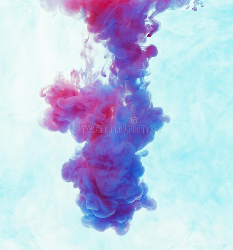 Color Drop Underwater Creating a Silk Drapery. Ink Swirling Underwater ...